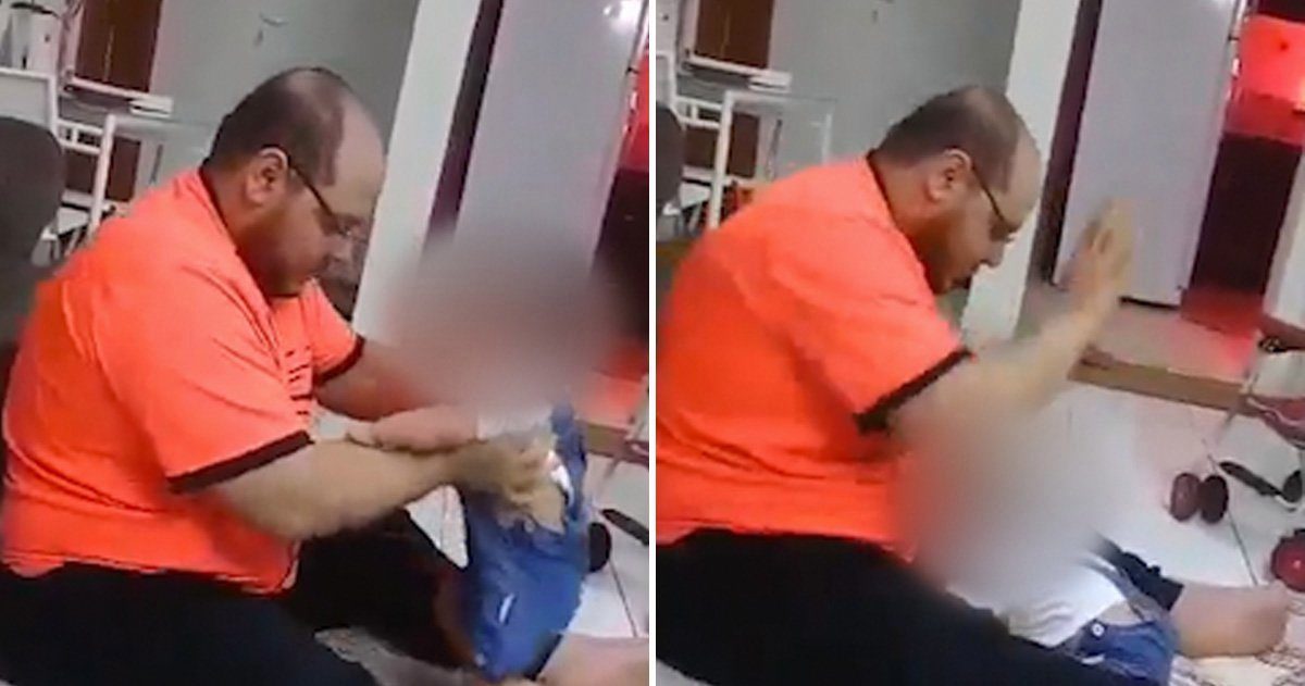 Αδιανόητο! Πατέρας χτυπά την κόρη του για να την μάθει να περπατά (video)