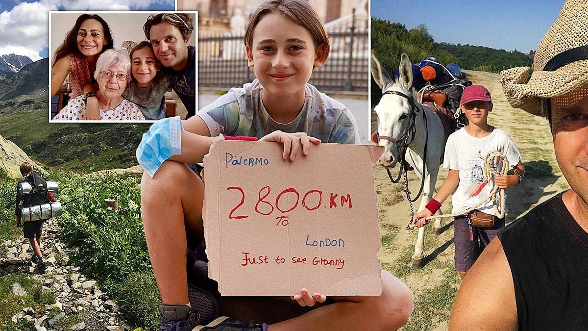 Ταξίδι ζωής: Κατά την διάρκεια της καραντίνας ένας 10χρονος με τον πατέρα του περπάτησαν από τη Σικελία στο Λονδίνο για να δουν τη γιαγιά!