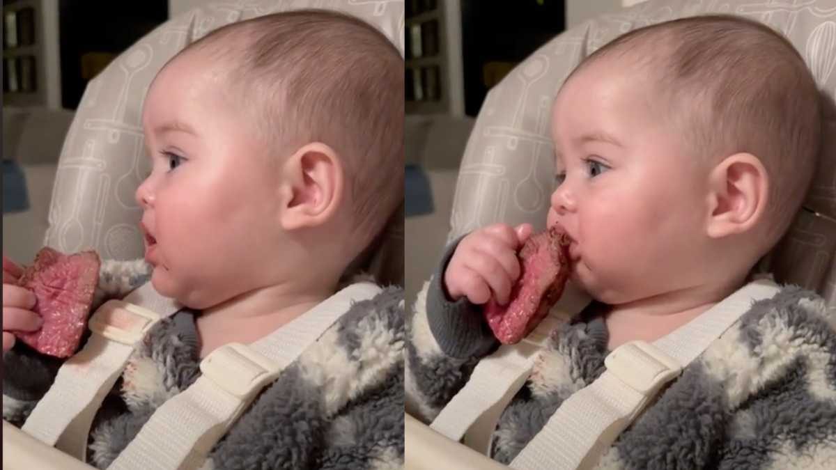 Χαμός με μαμά που έδωσε στο 6 μηνών μωρό της να φάει… ωμό κρέας! (video)