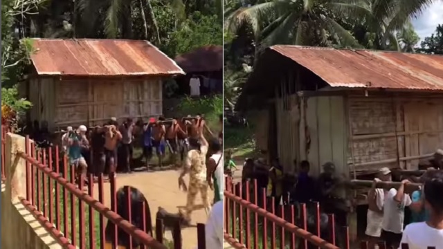 Κουβάλησαν στα χέρια το σπίτι του παππού για να μένει κοντά στα παιδιά και τα εγγόνια του (βίντεο)