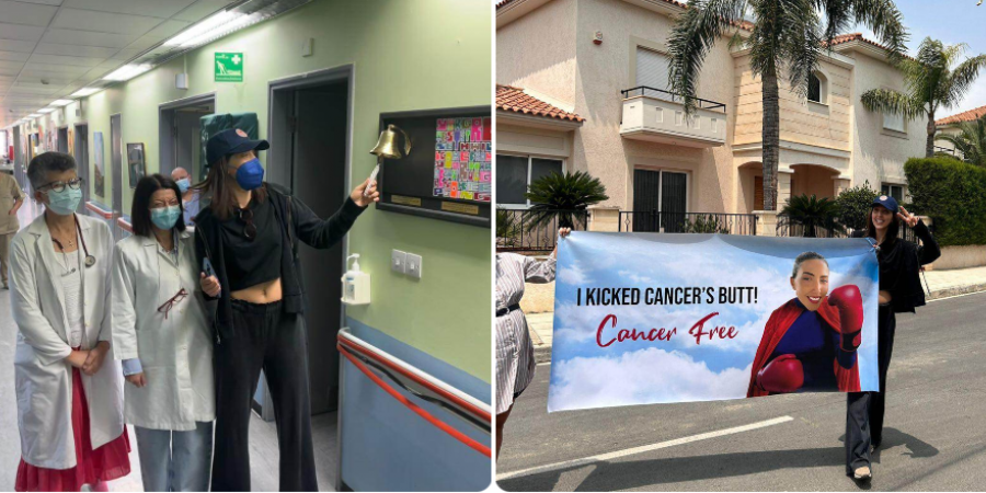Η Έλενα Αγαθαγγέλου από τη Λεμεσό νίκησε τον καρκίνο και κτύπησε το καμπανάκι